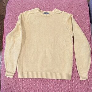 Vintage Lands End soft yellow crew neck sweater
